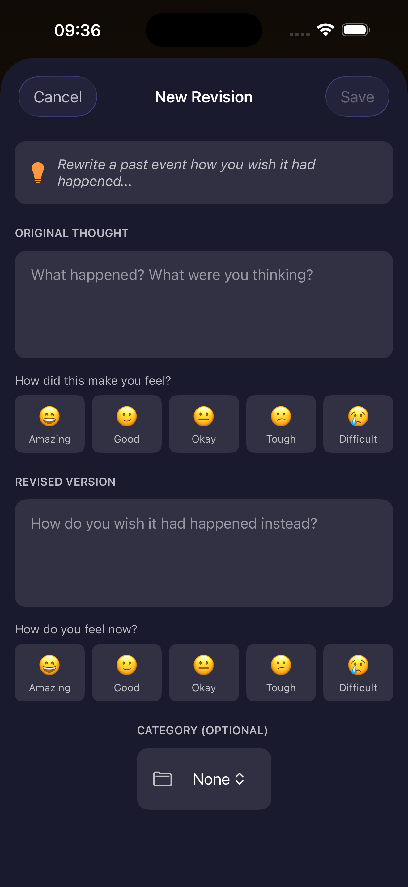 Manifest Revision feature - Transform your past experiences